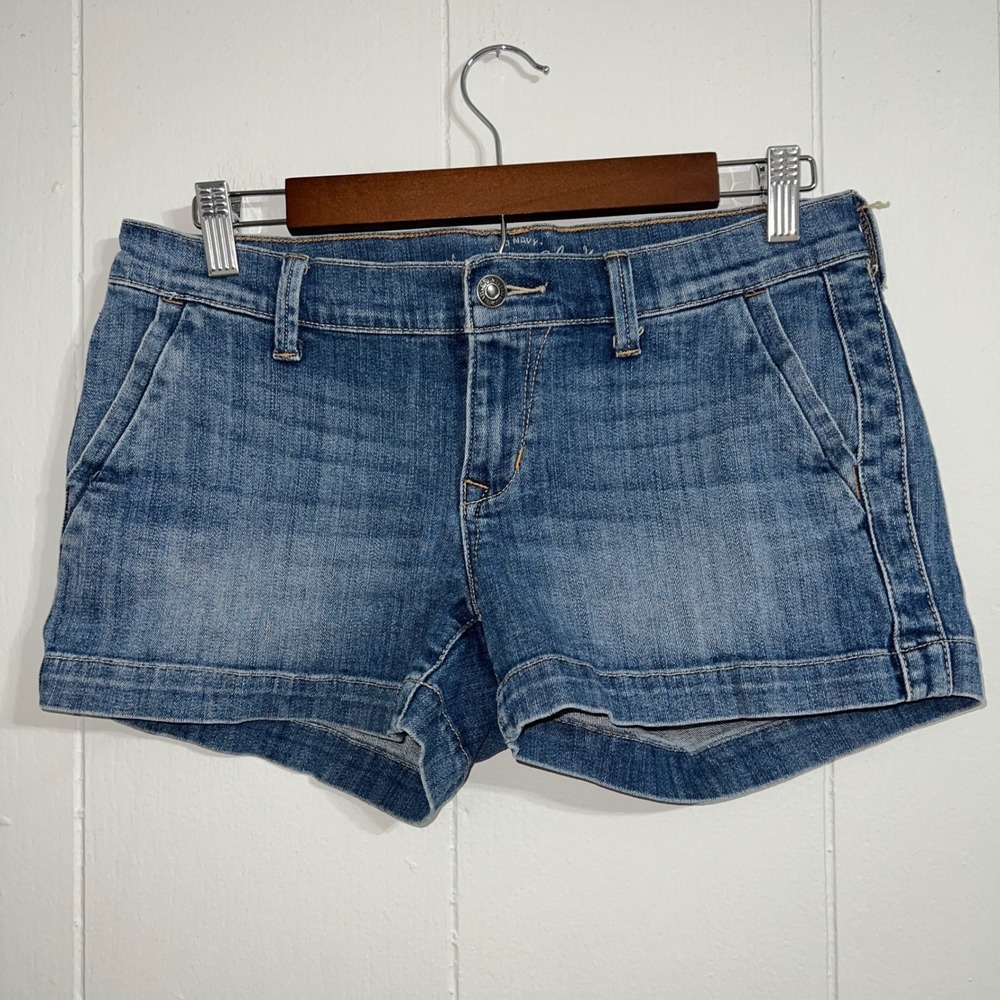 VTG Old Navy Ultra Blue Denim‎ Shortie Shorts Women's Size 6 Y2K